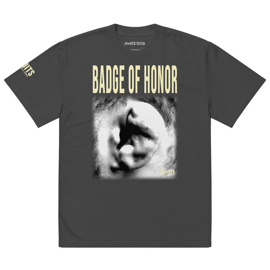 Badge Of Honor Oversized Faded T-shirt